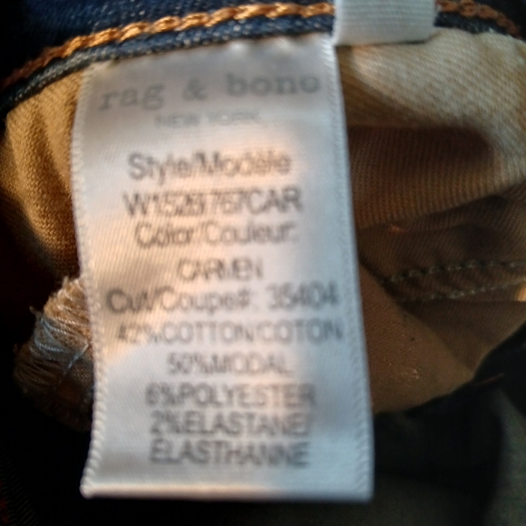 Rag & Bone Cate Mid-Rise Ankle Skinny Jeans Women's Size 29 (27" Inseam) - Picture 5 of 5